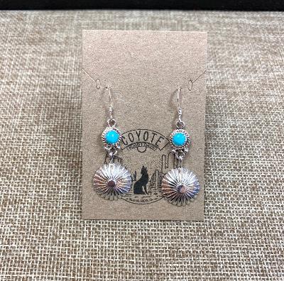 sterling silver concho earrings