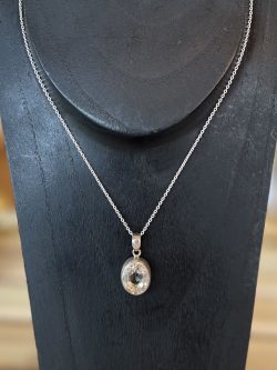 Faceted Crystal Pendant and Chain