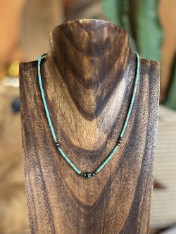 Kingman Turquoise and Navajo Pearl Necklace