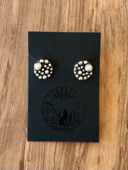 Pearl and Silver Circle Earrings