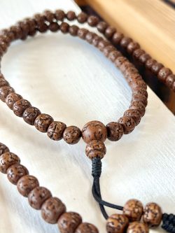 Wood Mala Beads (Dark Rudraksha Seeds)