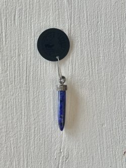 Dyed Sapphire and Pave Diamond Pendant