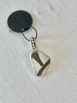 Sterling Silver & Antique Pottery Pendant