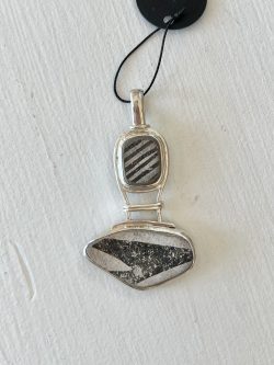 Sterling Silver & Antique Pottery Pendant (4)