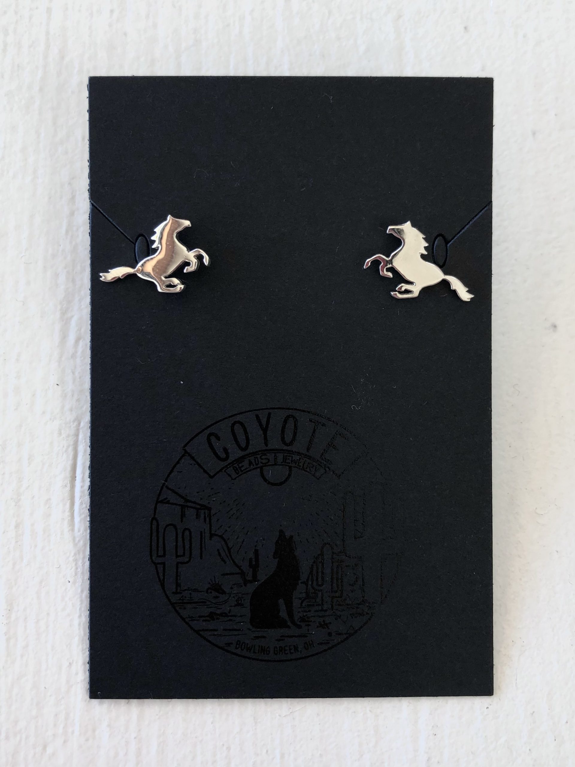 Silver Horse Studs – Coyote Beads