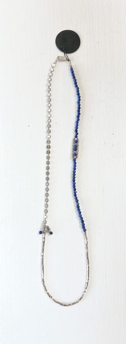 Sterling and Lapis Necklace/Wrap Bracelet